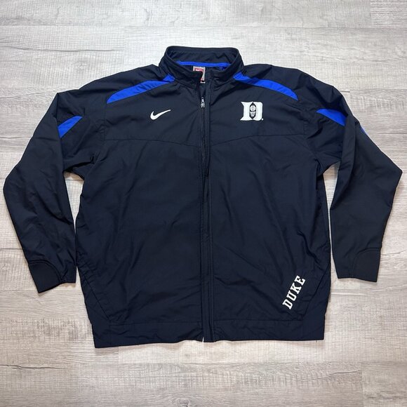 Nike Elite Duke Blue Devils Jacket Full Zip Men's XL Black Logo Basketball Y2K - Picture 1 of 9